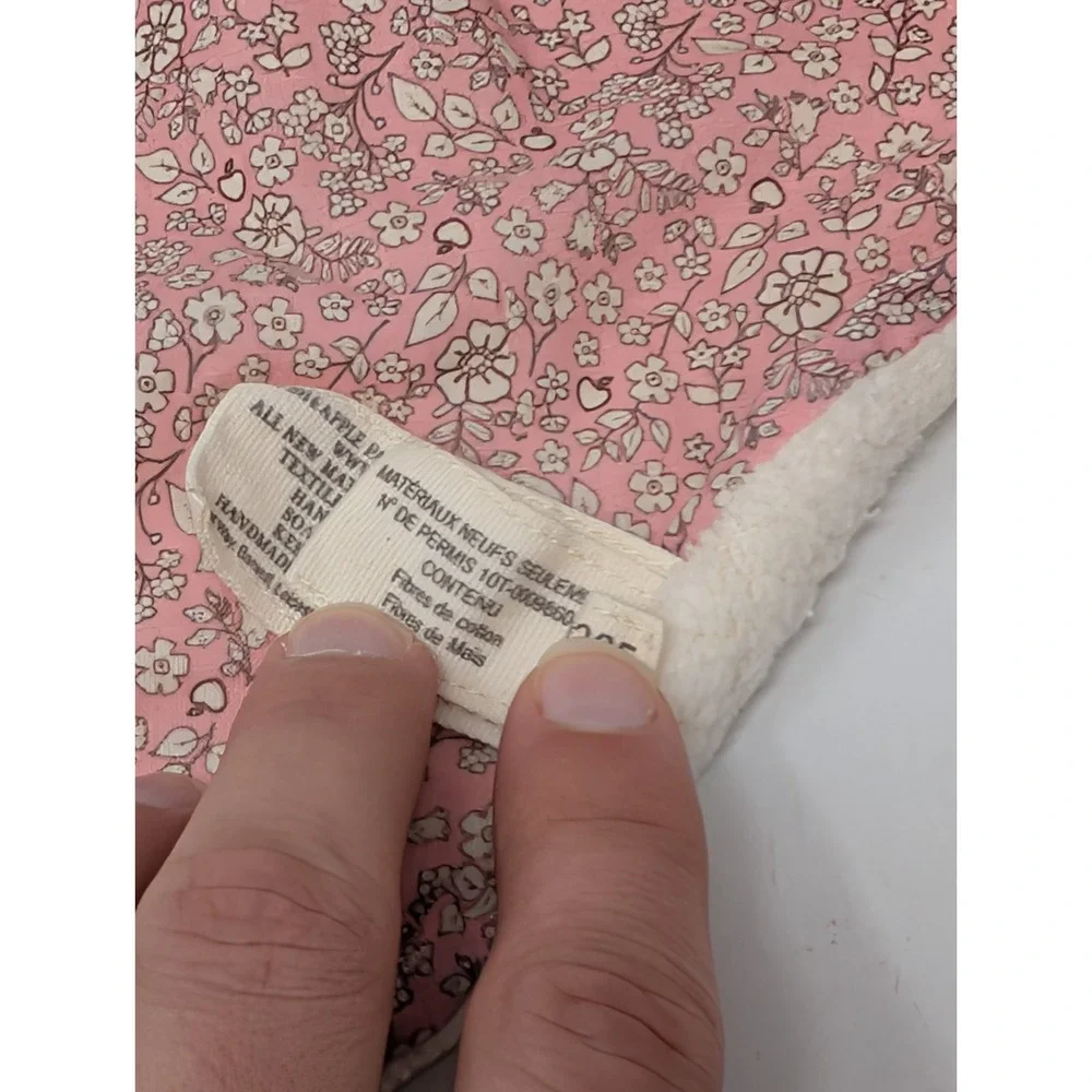 Apple Park Plush Lamb Sheep Lovey Security Blanket Organic 2014 Pink Floral